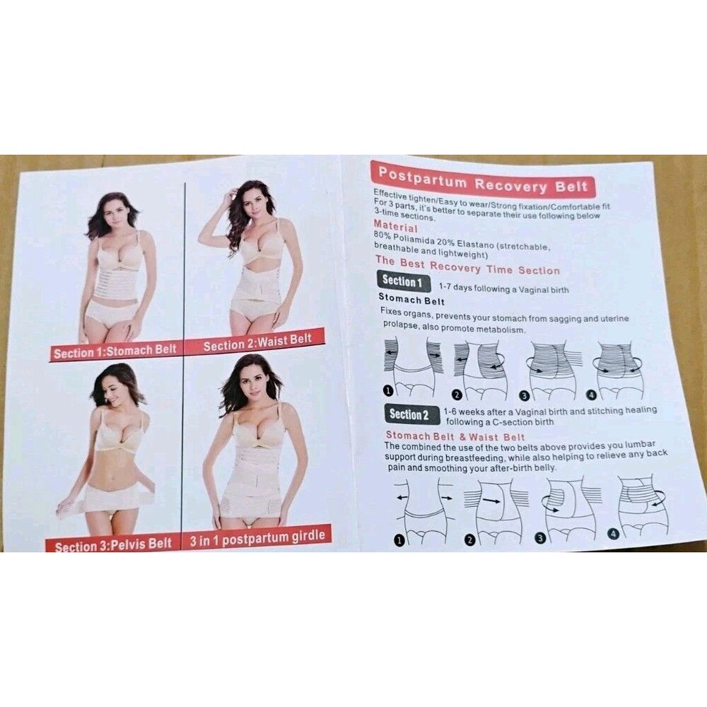 NEW Chong Erfei Postpartum Maternity Recovery Belt 3 PIECE SET One Size - Picture 8 of 11